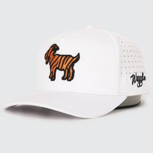 Waggle The Goat Hat - White: Back Snap Adjustable Baseball Cap‼️it has light stains‼️