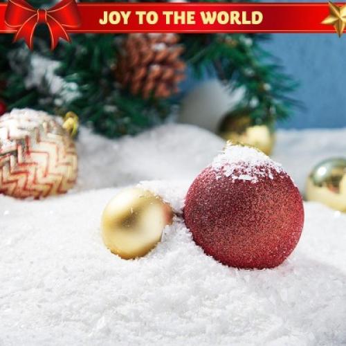 JOYFY 12 Oz Artificial Snow, 320g Plastic Fake Snowflakes for Christmas Tree Decoration Holiday Decor and Winter Displays