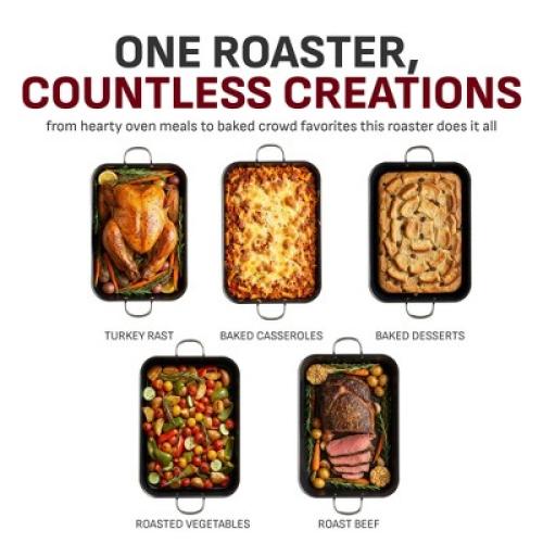 T-Fal Simply Cook 13x16 Nonstick Roaster Black