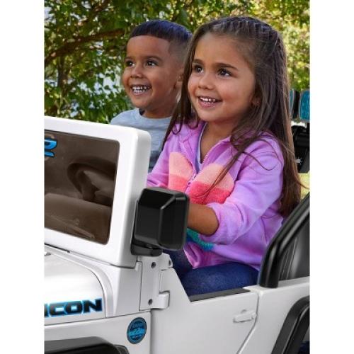 Power Wheels Jeep Wrangler 4Xe Powered Ride-On with Sound and Light - White