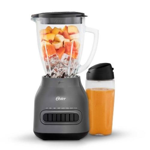 (MISSING BLEND CUP) Oster Easy-to-Clean Blender with Dishwasher-Safe Glass Jar with a 20 oz. Blend-n-Go Cup