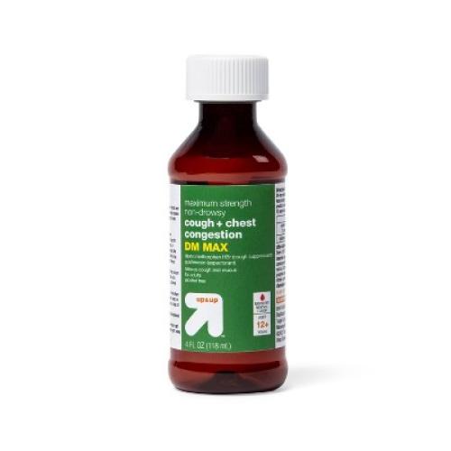 Tussin Cough   Chest Congestion DM Max Treatment - Raspberry Menthol - 4 fl oz - up & up™