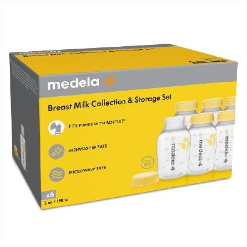Medela Breast Milk Collection and Storage Bottles with Solid Lids - 6pk/5oz