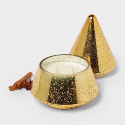 Figural Glass Tree Holiday Hearth Candle 12oz - Threshold™ (Set of 2)