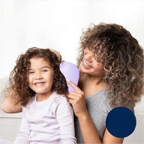 Crave Naturals Glide Thru Detangling Hair Brushes for Adults & Kids Hair- 2 Pack, Purple