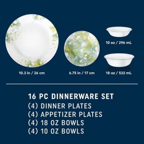 Corelle 16pc Beverly Dinnerware Set
