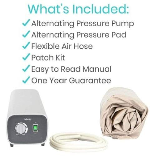 Vive Alternating Air Pressure Mattress Pad - The Original Bed Sore Prevention Solution - Hospital & Home Mattress Topper