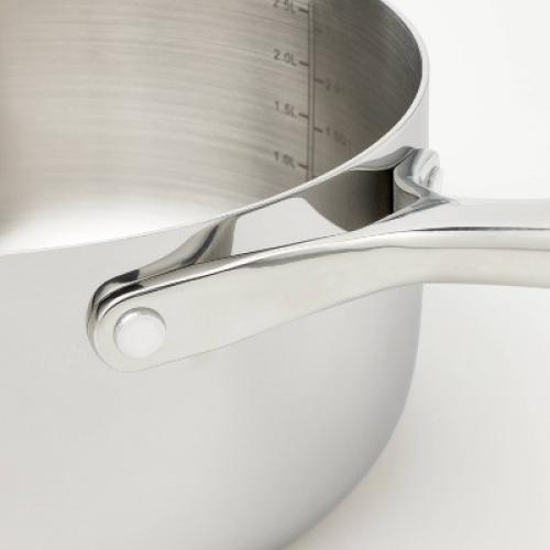 3qt Stainless Steel Sauce Pan with Lid Silver - Figmint™ Missing Lid