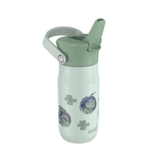 Zak Designs 14oz TMNT Stainless Steel Vacuum Harmony Straw Water Bottle