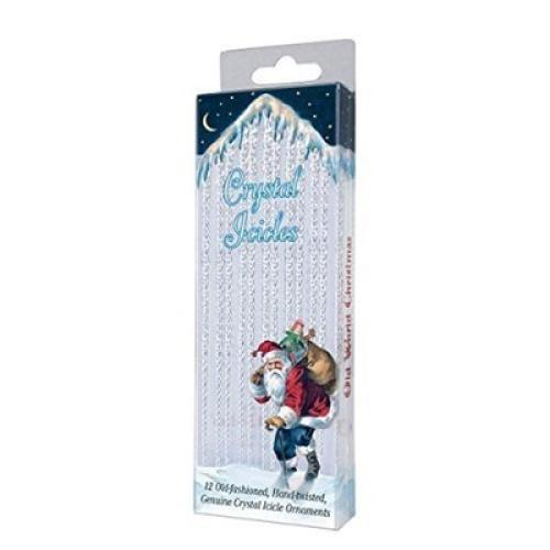 Old World Christmas Glass Blown Ornaments, Crystal Icicles, 6.5in (Pack of 12)