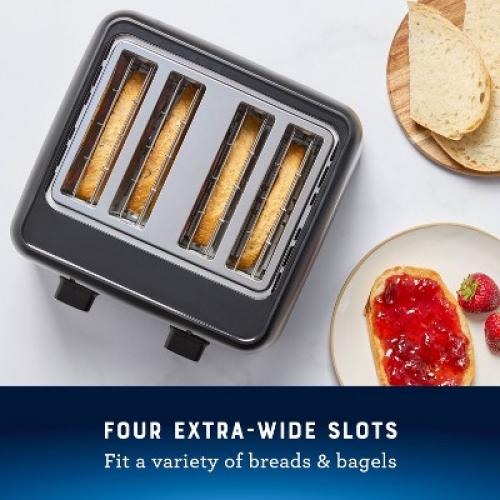 Oster 4-Slice Toaster With Extra-Wide Slots Black
