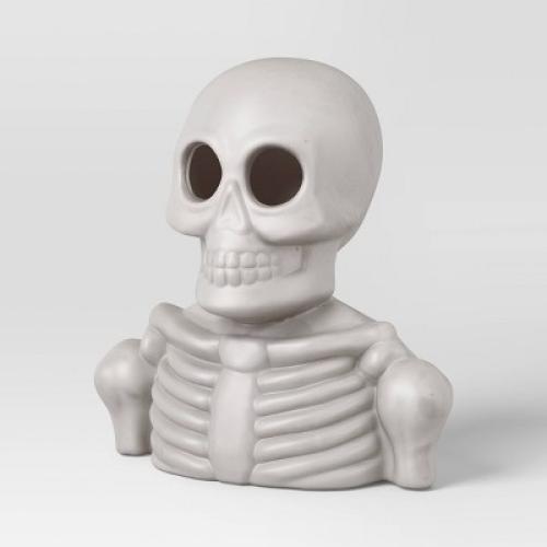 Lit Plastic Skeleton Bust Figurine - Hyde and EEK! Boutique™ Gray