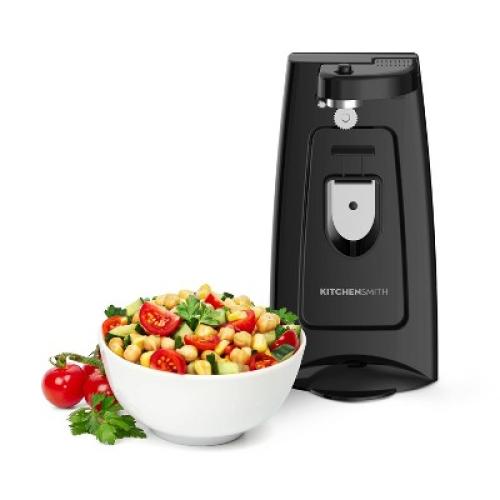 KitchenSmith Electric Can Opener Black: Freestanding, Metal & Plastic, 2-Year Warranty, Spot Clean, 9.05 Width