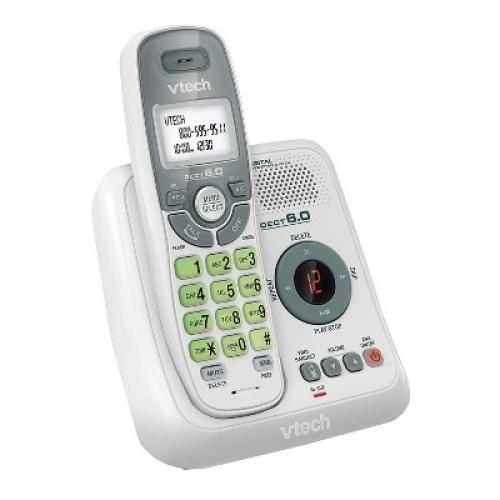 VTech® DECT 6.0 1-Handset Cordless Phone System with Digital Answering System in White