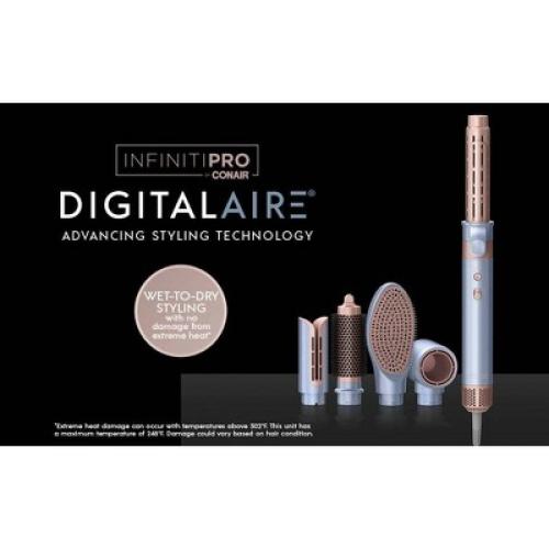 InfinitiPRO by Conair DigitalAIRE Plus Straightener and Bag Multipurpose Hair Styling Tools - 1-1.25