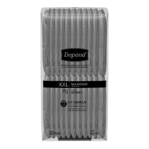 Depend Maximum Absorbency Male Underwear Epack - Gray - XXL - 44ct