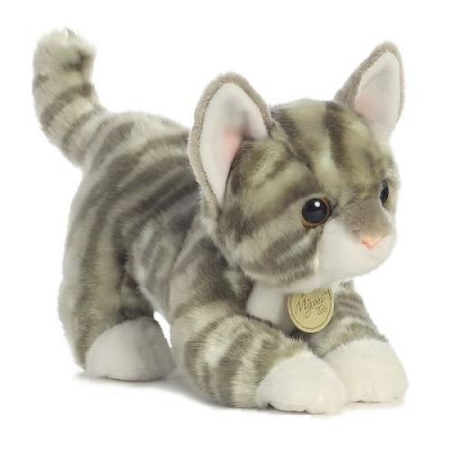 Aurora Miyoni Tots 9 Grey Tabby Kitten Grey Stuffed Animal