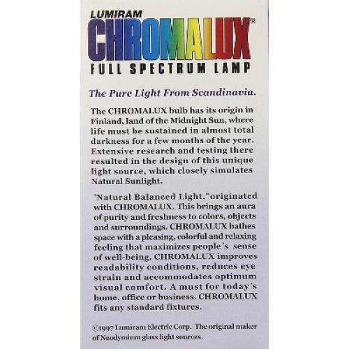 Lumiram Chromalux Full Spectrum Lamp Light Bulb 3 Way 50-100-150W Frosted - 1 ct