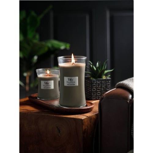 21.5oz Large Hourglass Jar Candle Sand & Driftwood - WoodWick: Soy & Paraffin Blend, Crackling Wick