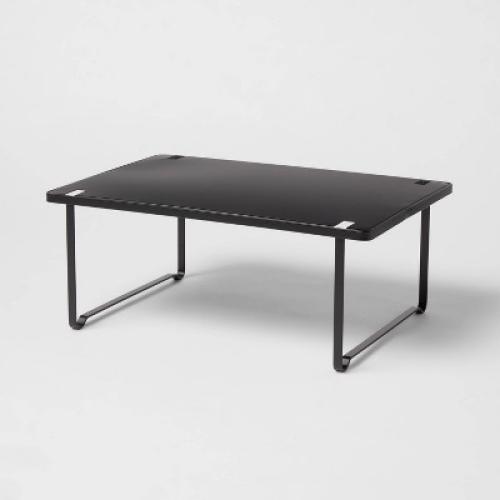 Metal Stacking Shelf with Powder Coated Finish Black - Brightroom™