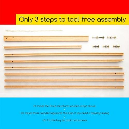 MEEDEN Wedding Easel for Display, Wooden Easel Stand for Wedding Sign, Lightweight Tripod for Posters, Pictures, Painting