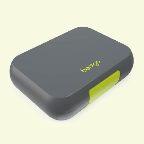Bentgo Pop Leak Proof Bentgo - Style Lunch Box with Removable Divider - Charcoal/Lime: Solid Pattern, Leakproof, ABS Material