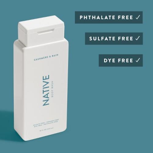 Native Body Wash - Cashmere & Rain - Sulfate Free - 18 fl oz