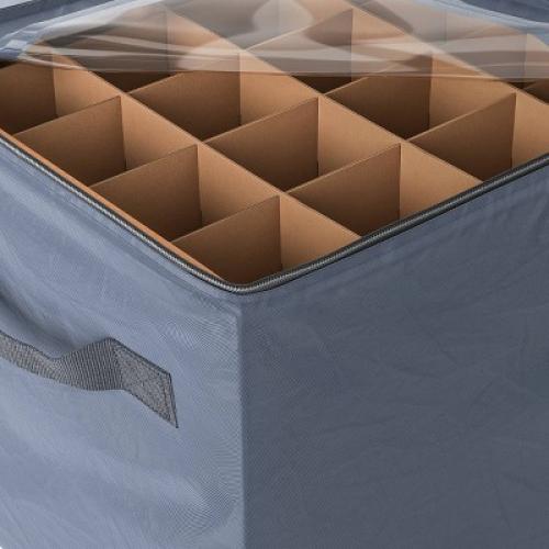 Christmas Ornament Storage Box Gray - Wondershop™
