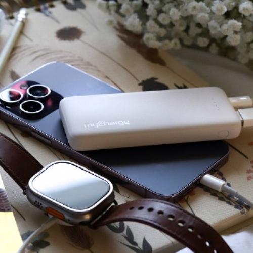 myCharge 5000mAh Power & Go Power Bank - White