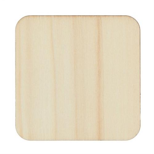 Bright Creations 60 Pack Unfinished Wood Squares for DIY Crafts, Classroom Projects, 3 In