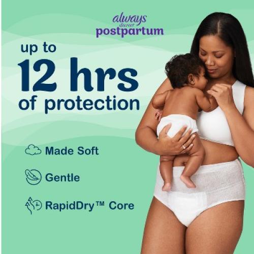 Always Discreet Postpartum Underwear Maxi Pad - Large - 14ct