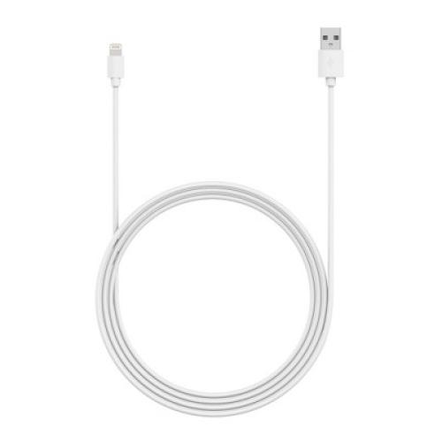 Just Wireless 10ft TPU Lightning to USB-A Cable - White