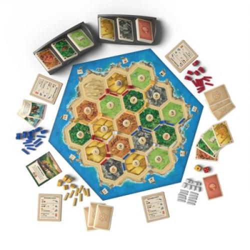 Asmodee CATAN 6E Refresh Board Game: Strategy & Social Skills, 1 Hour Play, 3-4 Players, Includes Cards & Dice
