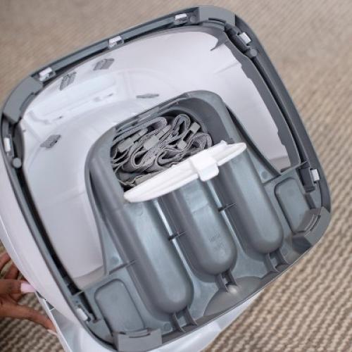 Ingenuity Baby Base 2-in-1 Booster Feeding and Floor Seat with Self-Storing Tray - Slate