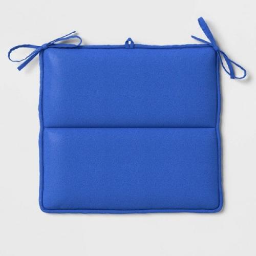 16x16 Solid Outdoor Chair Seat Cushion Cobalt Blue - Room Essentials™ 4pcs