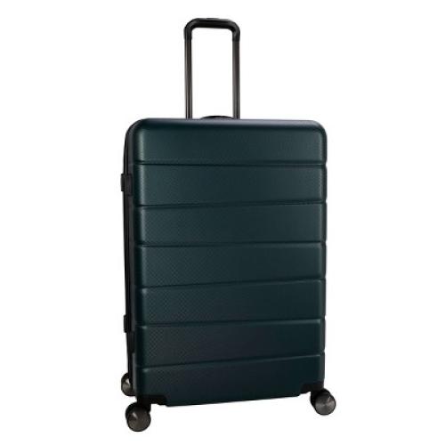 Skyline Hardside Large Checked Spinner Suitcase - Sea Moss: 8 Wheels, Telescoping Handle