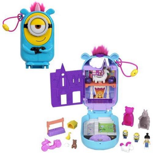 Mattel - Mattel - Polly Pocket Minions Compact Playset with Accessories and Dolls