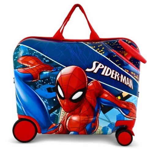 Marvel Kids' Spider-Man Hardside Carry On Ride-On Suitcase ‼️design not exact trimming is blue‼️