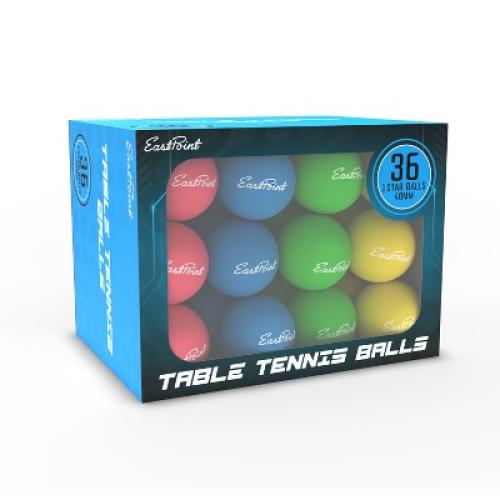 Eastpoint Penn Colored Table Tennis Balls - 36pk