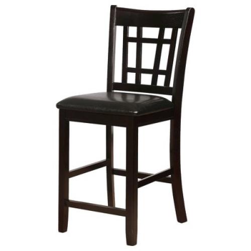 Coaster,Lavon Wood Counter Chair Black and Espresso (Set of 2)