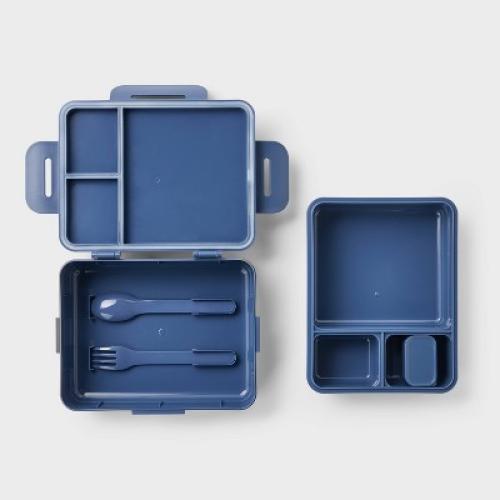 Adult Bento Boxes - All In Motion™ Blue: Recycled Polypropylene Lunch Container