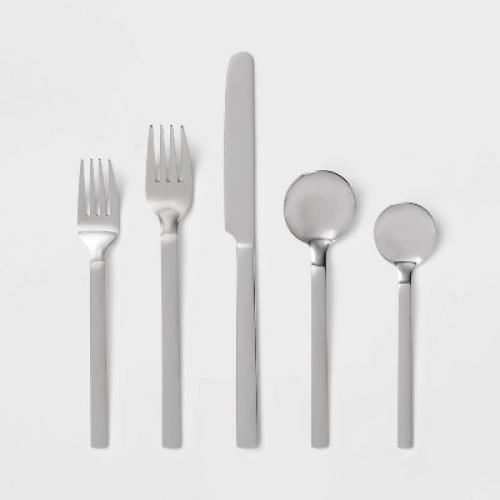30pc Squared Straight Flatware Set with Caddy - Room Essentials™ MISSING PIECES/ACCESSORIES