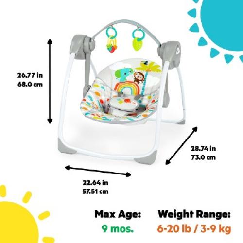 Bright Starts Playful Paradise Portable Baby Swing