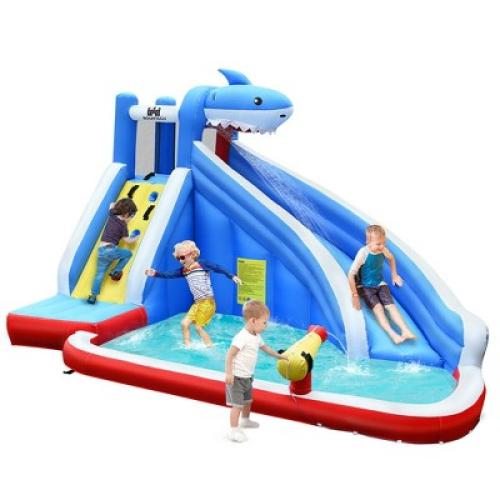 Costway Inflatable Water Slide Animal Shaped Bounce House Castle Splash Water Pool without Blower