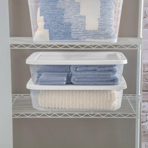 28qt Clear Under Bed Storage Box White - Room Essentials™ ( Pack w/ 10 units)