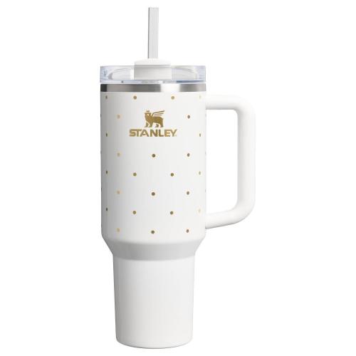 Stanley 40 oz Stainless Steel H2.0 FlowState Quencher Tumbler Frost Polka Dot
