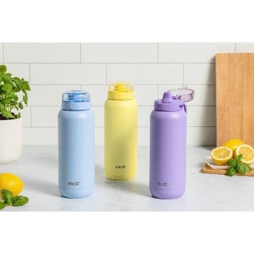 Ello Cooper 32oz Stainless Steel Water Bottle - Light Blue: BPA-Free, Reusable, Hand Wash, Cold Beverages, All Ages MISSING STRAW