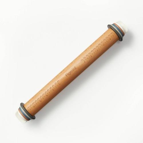 17.28 Adjustable Wood Rolling Pin Light Brown - Figmint™