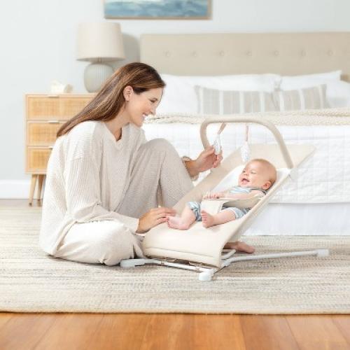 Baby Delight Highland Organic Portable Baby Bouncer - Oat