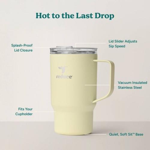 Reduce 18oz Hot1 Insulated Stainless Steel Travel Mug: Steam Release Lid, Dishwasher-Safe, Portable Drinkware